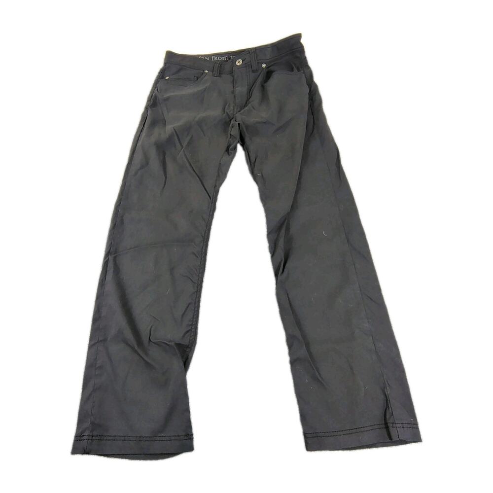 Prana Pants Men's 32x30 Slim Fit Zion Black Stretch Hiking Outdoor Work Nylon